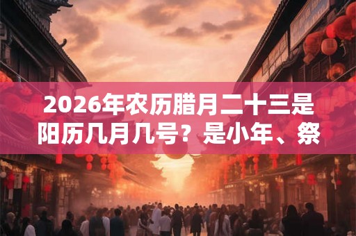 2026年农历腊月二十三是阳历几月几号？是小年、祭灶节？