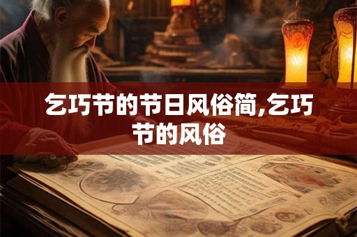 乞巧节的节日风俗简,乞巧节的风俗