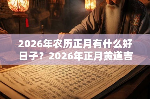2026年农历正月有什么好日子？2026年正月黄道吉日一览！
