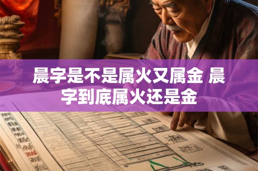 晨字是不是属火又属金 晨字到底属火还是金 晨字是不是属火又属金 晨字到底属火还是金