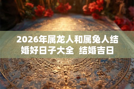 2026年属龙人和属兔人结婚好日子大全  结婚吉日