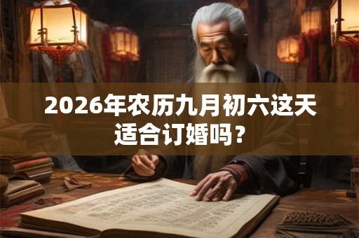 2026年农历九月初六这天适合订婚吗？
