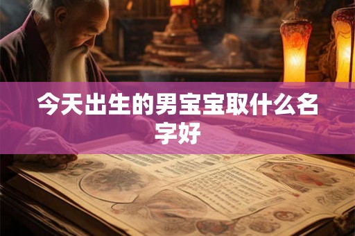 今天出生的男宝宝取什么名字好