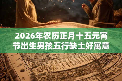 2026年农历正月十五元宵节出生男孩五行缺土好寓意起名 2026年农历正月十五元宵节出生男孩五行缺土好寓意起名