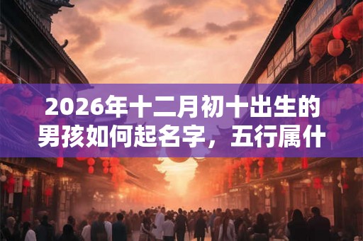 2026年十二月初十出生的男孩如何起名字，五行属什么