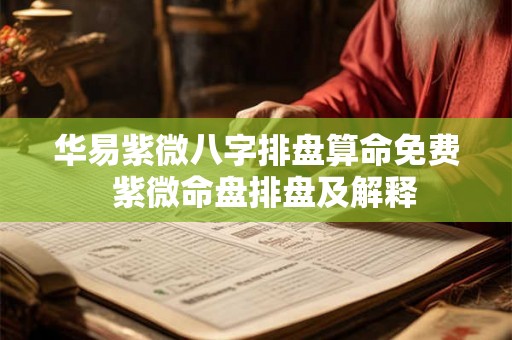 华易紫微八字排盘算命免费 紫微命盘排盘及解释 华易紫微八字排盘算命免费 紫微命盘排盘及解释