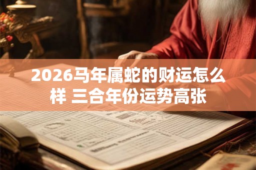 2026马年属蛇的财运怎么样 三合年份运势高张