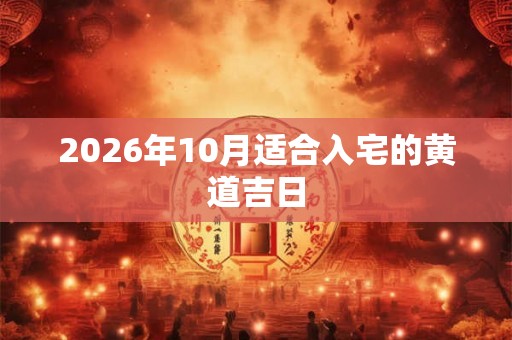 2026年10月适合入宅的黄道吉日 2026年10月适合入宅的黄道吉日