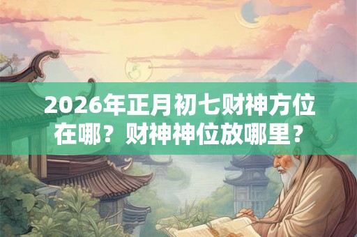 2026年正月初七财神方位在哪？财神神位放哪里？
