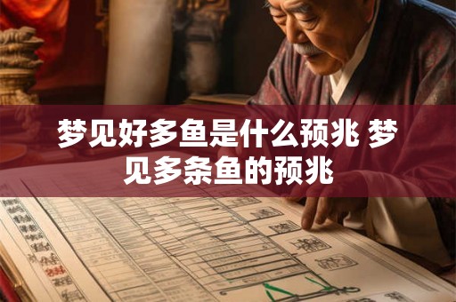 梦见好多鱼是什么预兆 梦见多条鱼的预兆