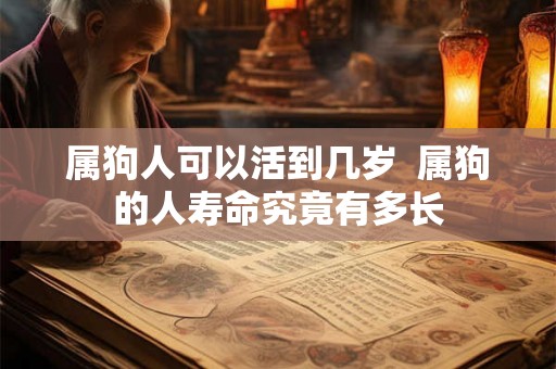 属狗人可以活到几岁  属狗的人寿命究竟有多长