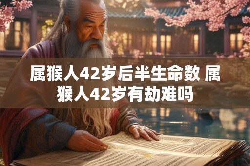 属猴人42岁后半生命数 属猴人42岁有劫难吗