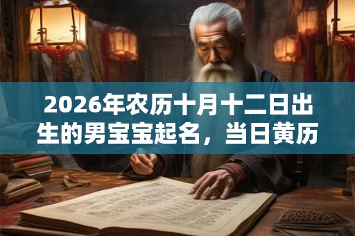 2026年农历十月十二日出生的男宝宝起名，当日黄历如何？