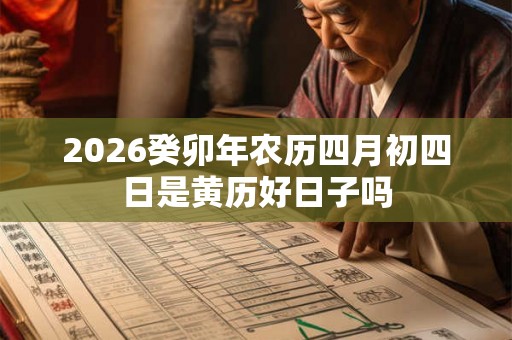 2026癸卯年农历四月初四日是黄历好日子吗