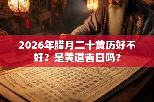 2026年腊月二十黄历好不好？是黄道吉日吗？