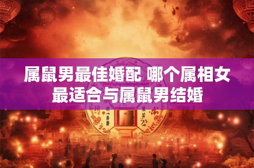 属鼠男最佳婚配 哪个属相女最适合与属鼠男结婚 属鼠男最佳婚配 哪个属相女最适合与属鼠男结婚