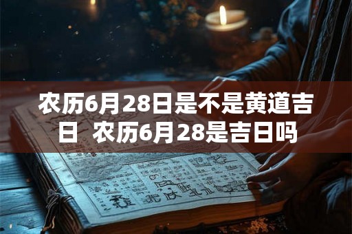 农历6月28日是不是黄道吉日  农历6月28是吉日吗
