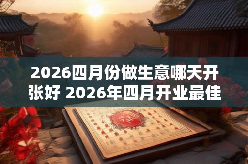 2026四月份做生意哪天开张好 2026年四月开业最佳日 2026四月份做生意哪天开张好 2026年四月开业最佳日