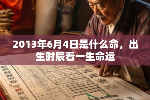 2013年6月4日是什么命,出生时辰看一生命运 2013年6月4日是什么命,出生时辰看一生命运
