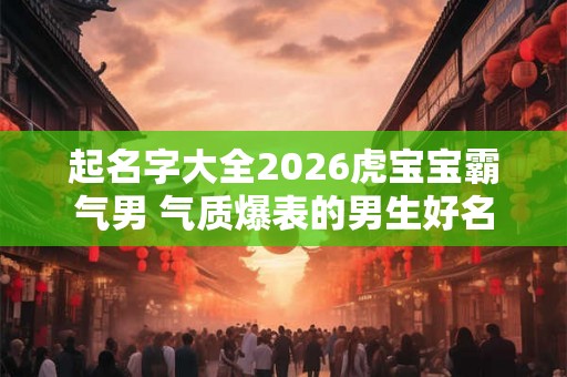 起名字大全2026虎宝宝霸气男 气质爆表的男生好名
