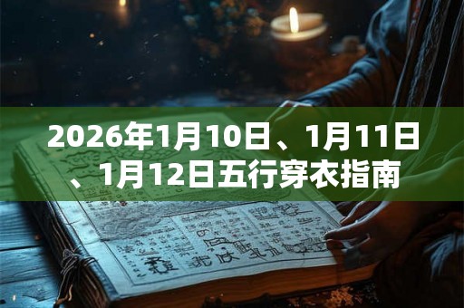 2026年1月10日、1月11日、1月12日五行穿衣指南 2026年1月10日、1月11日、1月12日五行穿衣指南