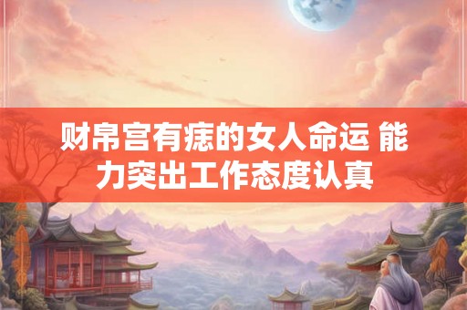财帛宫有痣的女人命运 能力突出工作态度认真