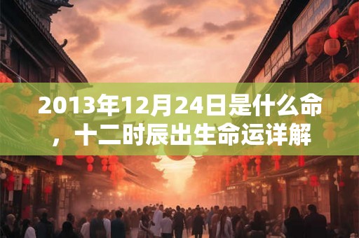 2013年12月24日是什么命，十二时辰出生命运详解