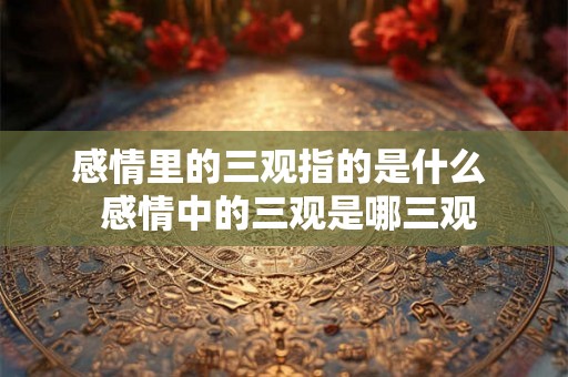 感情里的三观指的是什么  感情中的三观是哪三观