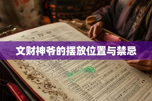 文财神爷的摆放位置与禁忌
