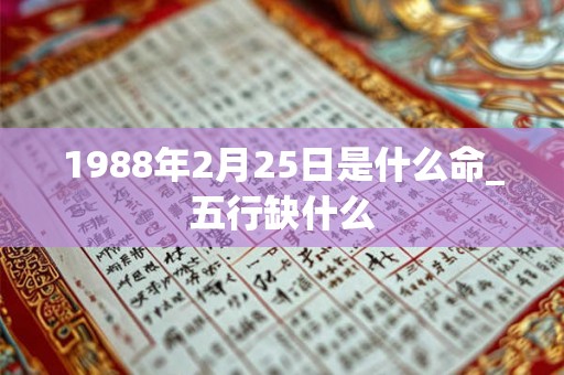 1988年2月25日是什么命_五行缺什么