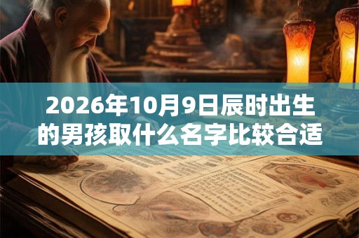 2026年10月9日辰时出生的男孩取什么名字比较合适 2026年10月9日辰时出生的男孩取什么名字比较合适