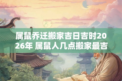 属鼠乔迁搬家吉日吉时2026年 属鼠人几点搬家最吉利