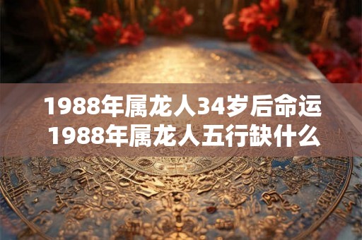 1988年属龙人34岁后命运 1988年属龙人五行缺什么