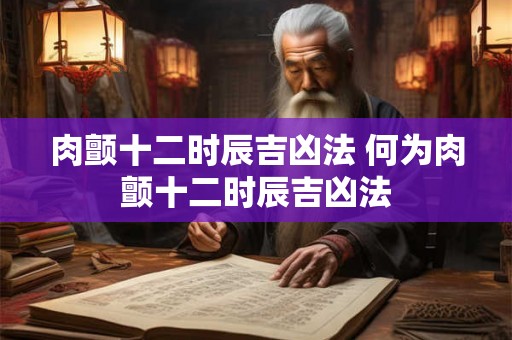 肉颤十二时辰吉凶法 何为肉颤十二时辰吉凶法