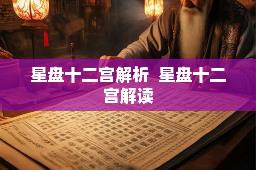星盘十二宫解析  星盘十二宫解读
