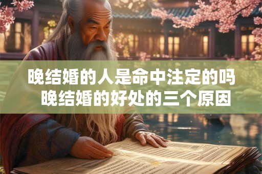 晚结婚的人是命中注定的吗 晚结婚的好处的三个原因 晚结婚的人是命中注定的吗 晚结婚的好处的三个原因