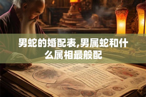 男蛇的婚配表,男属蛇和什么属相最般配