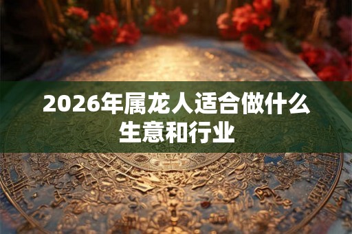 2026年属龙人适合做什么生意和行业