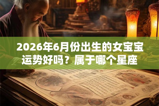 2026年6月份出生的女宝宝运势好吗？属于哪个星座