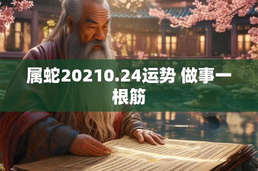 属蛇20210.24运势 做事一根筋