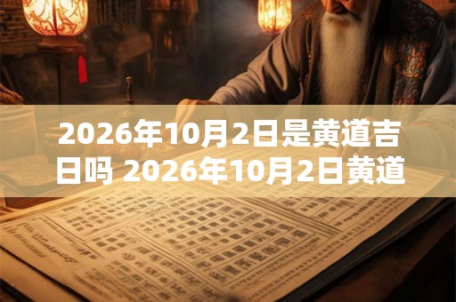 2026年10月2日是黄道吉日吗 2026年10月2日黄道吉日