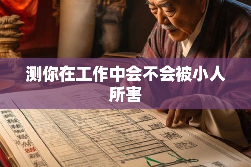 测你在工作中会不会被小人所害