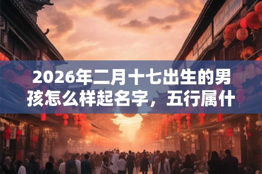 2026年二月十七出生的男孩怎么样起名字，五行属什么
