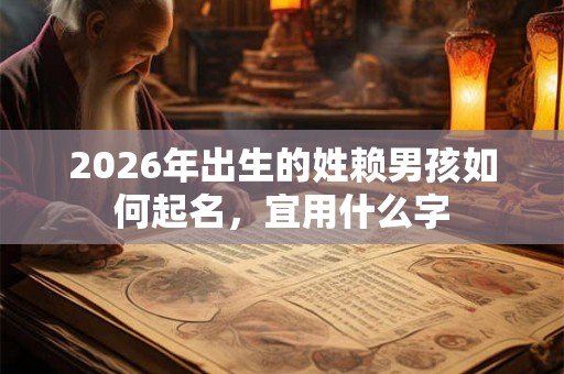 2026年出生的姓赖男孩如何起名，宜用什么字