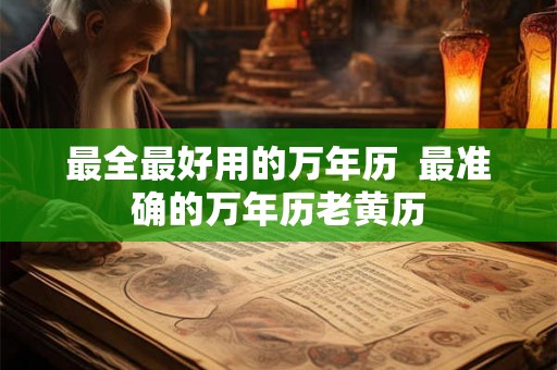 最全最好用的万年历  最准确的万年历老黄历