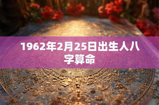 1962年2月25日出生人八字算命