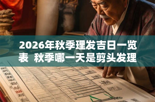 2026年秋季理发吉日一览表  秋季哪一天是剪头发理发的吉日