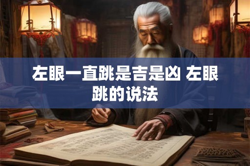 左眼一直跳是吉是凶 左眼跳的说法