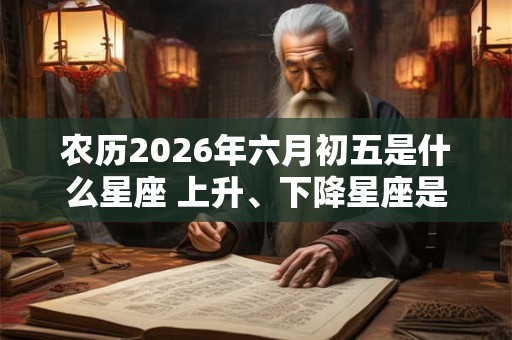 农历2026年六月初五是什么星座 上升、下降星座是什么