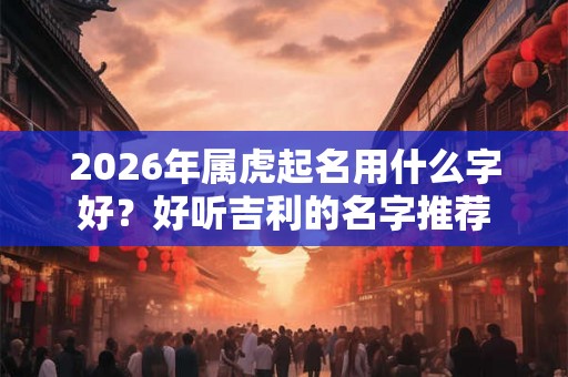 2026年属虎起名用什么字好？好听吉利的名字推荐